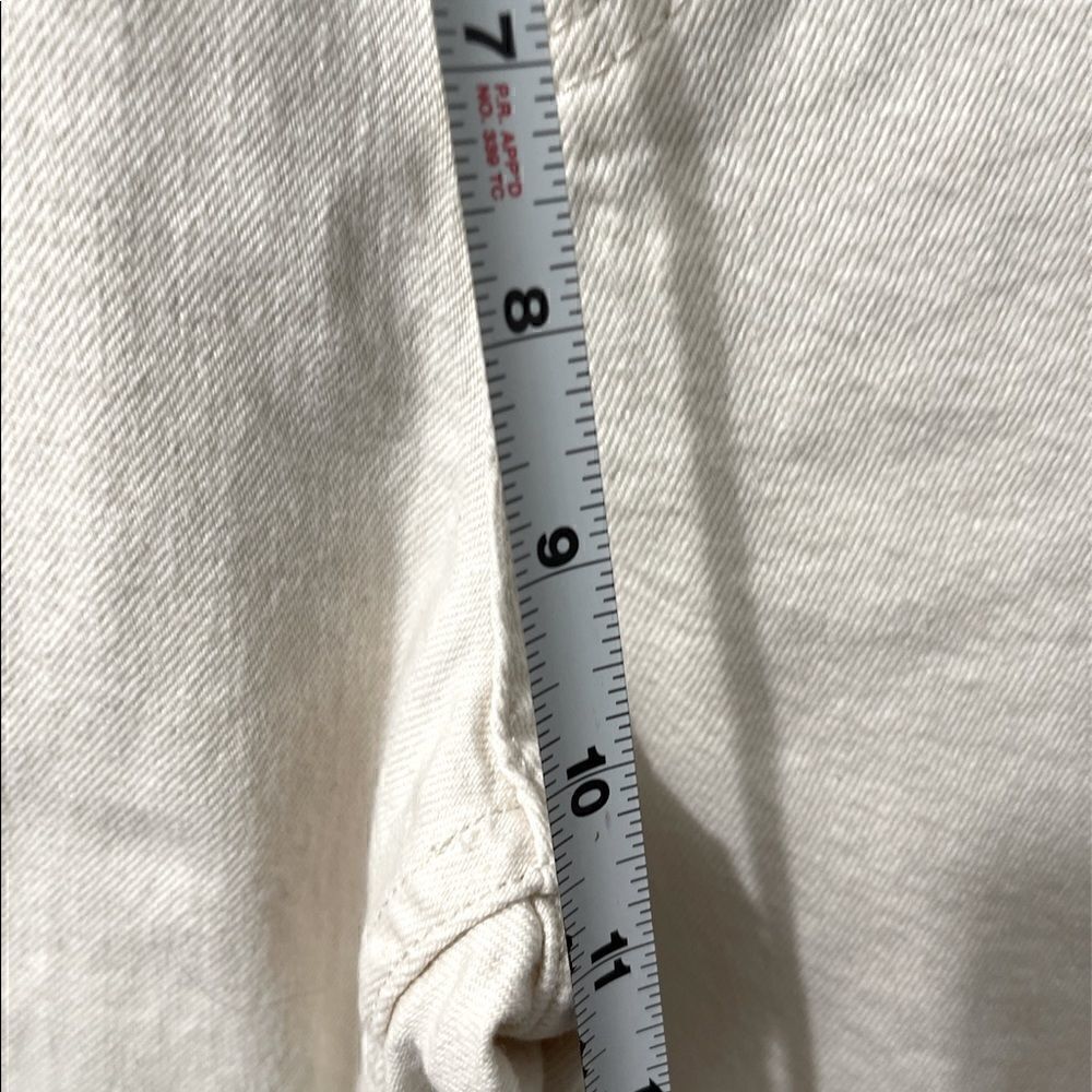 𝅺TOP shop moto mom high waisted cream colored  jeans size 26 - Picture 5 of 6